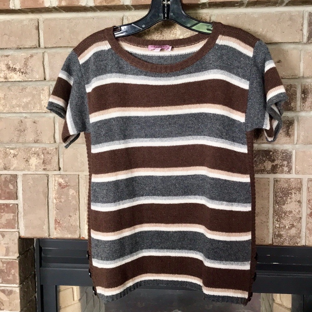 Calypso St Barth cashmere short sleeves sweater